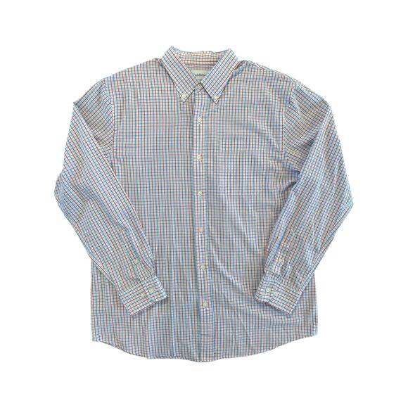 Saddlebred Men’s Classic Fit Button Down Shirt L Plaid Long Sleeve Casual Work - Picture 2 of 10
